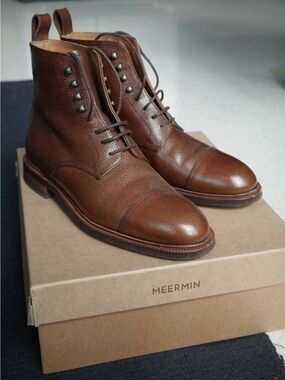 Meermin Pebbled Leather Derby Boot